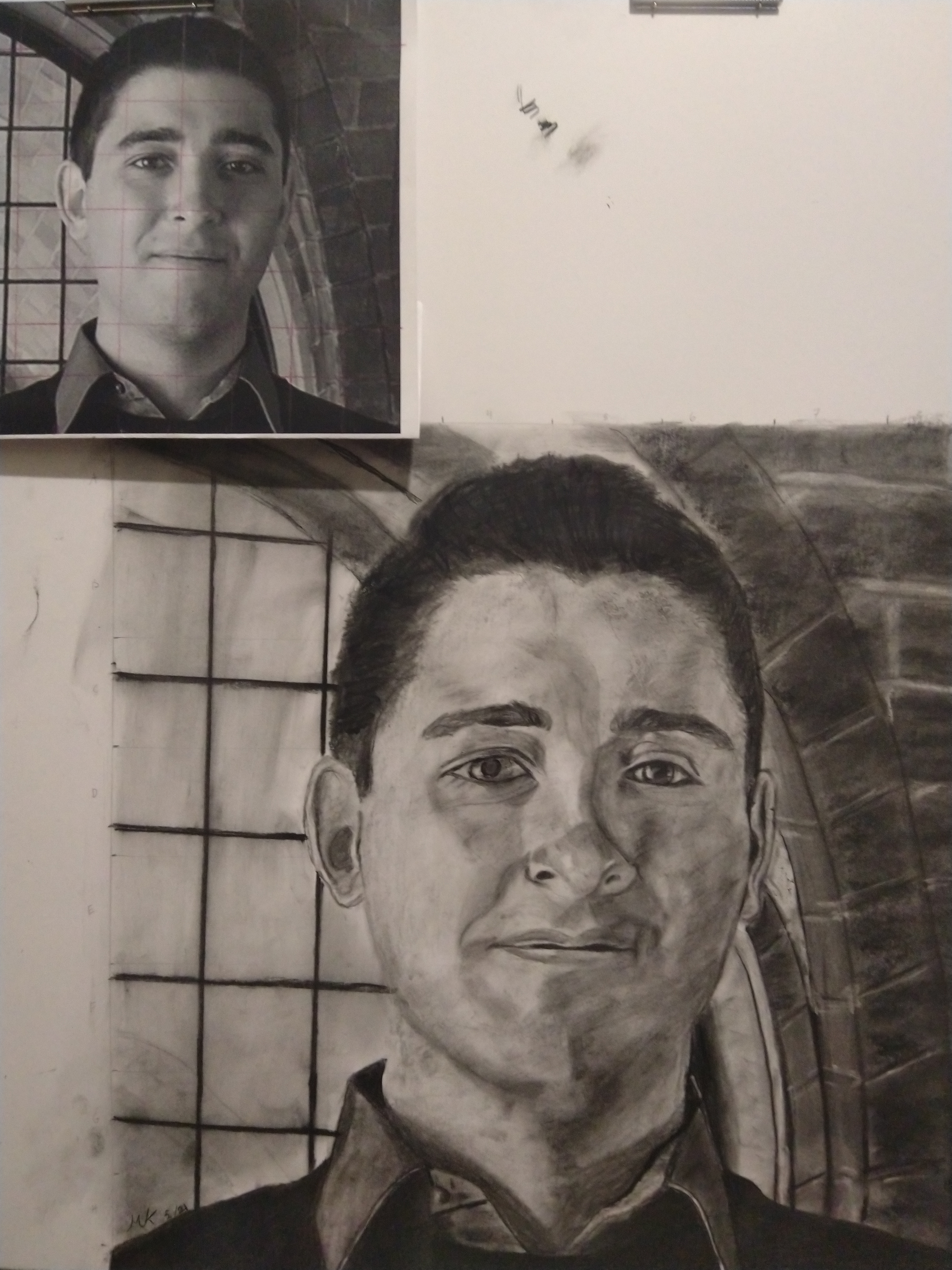 Charcoal portrait of Miranda's brother, Ezra