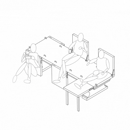 Isometric view of the Trifolda design
